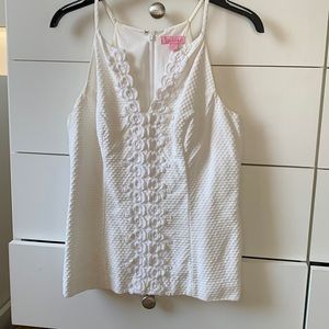 Lily Pulitzer white cotton halter top